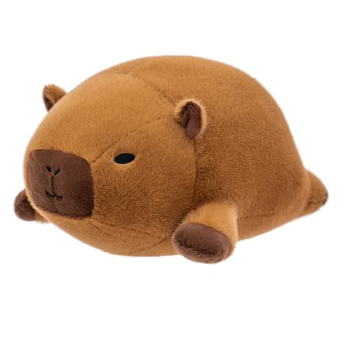champracer Capybara Plüschtier Runde Capybara Plüschkissen Capybara Kuscheltier Capybara Stofftier Niedlichen Capybar Plushies Wasserschwein Kuscheltier Spielzeug für Kinder Jungen Mädchen (45cm) von champracer