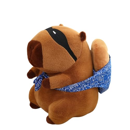 champracer Capybara Plüschtier mit einem Laib Brot auf dem Rücken, Stofftier Capybara Capybara Kuscheltier Capybara Plüsch Kissen Spielzeug Wurfkissen Geschenk für Kinder ungen Mädchen (80cm) von champracer