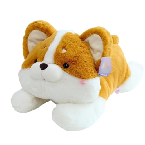champracer Corgi Plüschtier Shiba Inu Plüschtier Corgi Hund Plüschtier Shiba Inu Hund Plüsch Kissen,Kuscheltier Kissen Hunde Kuscheltier für Kinder (30CM,Gelb) von champracer