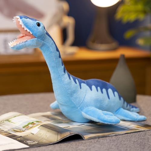 champracer Dino Kuscheltier Dinosaurier Kuscheltier realistisches Dinosaurier Plüsch zum Kuscheln & Spielen Geschenke für Kinder Jungen und Mädchen (30cm Plesiosaurus) von champracer