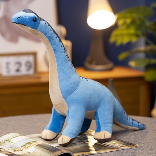 champracer Dino Kuscheltier Dinosaurier Kuscheltier realistisches Dinosaurier Plüsch zum Kuscheln & Spielen Geschenke für Kinder Jungen und Mädchen (35cm Brachiosaurus) von champracer