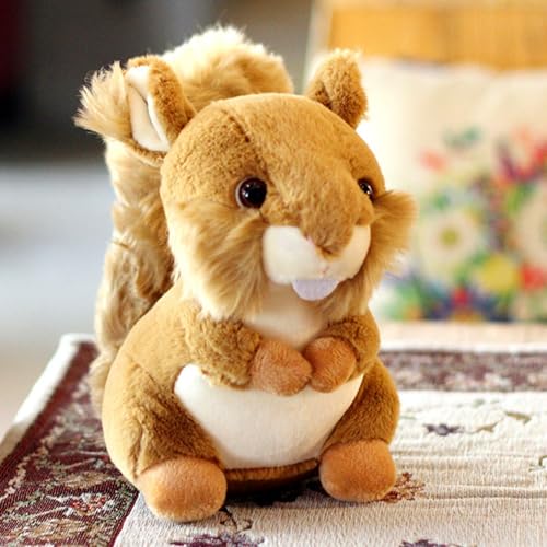 champracer Eichhörnchen Kuscheltier Eichhörnchen Plüsch Puppe Eichhörnchen Plüschtier Flauschig Weiches Plüschtier für Kinder Jungen Mädchen von champracer