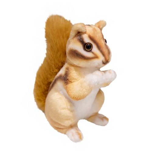 champracer Eichhörnchen Plüschtier Eichhörnchen Plüschtier Eichhörnchen Plüsch Puppe Gemütliches Schmusetier Weich Kuscheltiere Puppe Spielzeug Dekor Geschenk für Mädchen Jungen (23cm,Braun) von champracer
