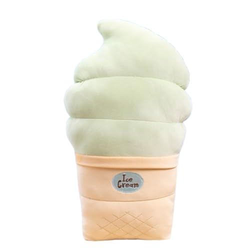 champracer Eiscreme Kuscheltier,Kuscheltie Tier Kissen Niedlich Puppe Flauschiges Stofftier, Stofftier aus weichem Plüsch,Geschenk for Kinder Jungen Und Mädchen (50cm,Matcha) von champracer