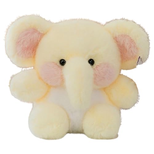 champracer Elefant Kuscheltier,Niedliches, beruhigendes Elefantentier, Stoffpuppe,Weiches Elefant Spielzeug & Plüschtier, ideal für Kinderzimmer, Raumdekoration (Gelb,30cm) von champracer