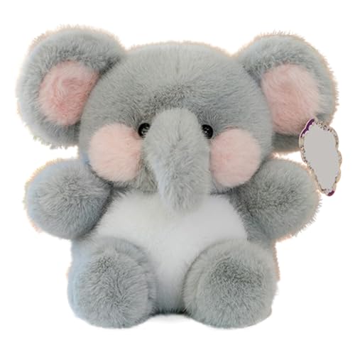 champracer Elefant Kuscheltier,Niedliches, beruhigendes Elefantentier, Stoffpuppe,Weiches Elefant Spielzeug & Plüschtier, ideal für Kinderzimmer, Raumdekoration (Grau,40cm) von champracer