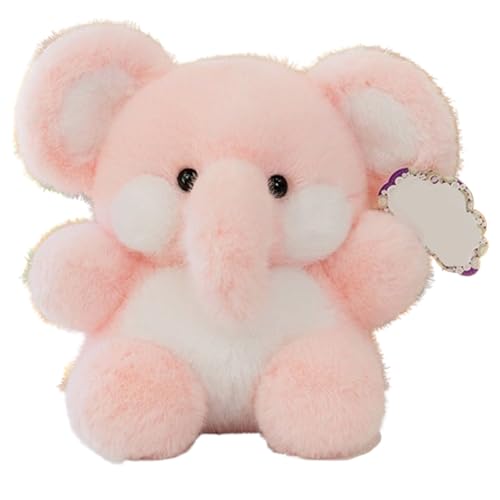 champracer Elefant Kuscheltier,Niedliches, beruhigendes Elefantentier, Stoffpuppe,Weiches Elefant Spielzeug & Plüschtier, ideal für Kinderzimmer, Raumdekoration (Rosa,23cm) von champracer