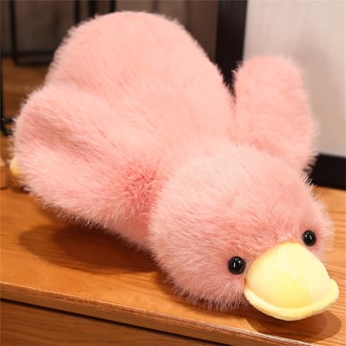 champracer Ente Kuscheltier, Flauschig Weiche Entenplüsch Kissen, Süßes Kuscheltier Ente, Ente Spielzeug, Geschenke für Mädchen und Jungen (50 cm,Rosa) von champracer