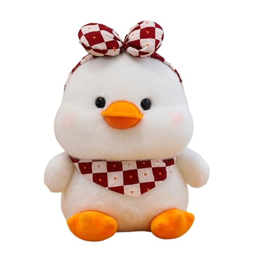 champracer Ente Kuscheltier Ente Spielzeug Niedliche Kleine Gelbe Ente Plüschpuppe Flauschiger Stofftier zum Spielen & Kuscheln Geburtstagsgeschenk für Kinder (85cm,Weiß) von champracer