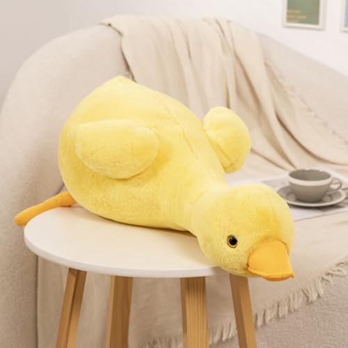 champracer Ente Kuscheltier Enten Plüsch Spielzeug Plüschtier PlüSchtier Gans Flauschiger Stofftier zum Spielen & Kuscheln Geschenk für Kinder Jungen Mädchen (70cm,Gelb) von champracer