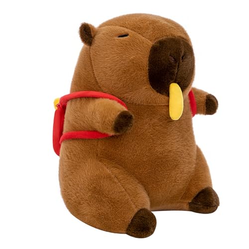 champracer Frites Capybara Kuscheltier,Capybara Plüschpuppe,Capybara Kuscheltiere,Pommes-Frites-Rucksack-Design, Cartoon Gefülltes Capybara-Puppenkissen,Schlafzimmer, Auto (90 cm) von champracer