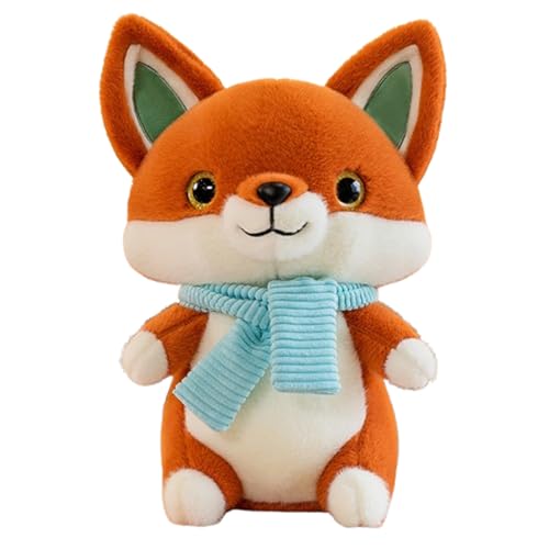 champracer Fuchs Kuscheltier, Süßes Kuscheltier Fuchs, Fuchs plüschtier, Flauschiger Stofftier zum Spielen & Kuscheln, Stuffed Animals für Kinder & Erwachsene (40 cm,Dunkel Orange) von champracer