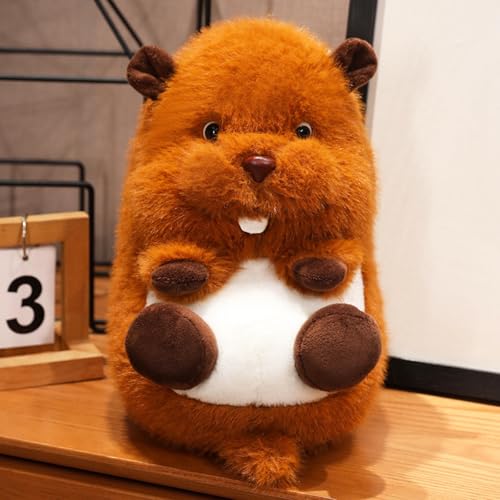 champracer Fuchs Kuscheltier Plüsch-Fuchs Kuscheltier-Hase Hase Stofftier Niedliches Plüschtier zum Kuscheln & Spielen Geschenk für Kinder Jungen Mädchen (30cm,Murmeltier) von champracer