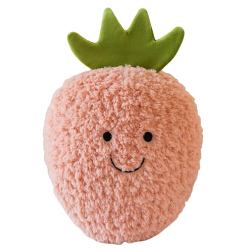 champracer Gefüllter Obst Plüsch Kissen Obst Plüschkissen Plüschtier Stofftier Obst Plüschtier Plüschkissen Spielzeug,Geschenke für Kinder Mädchen Jungen (25cm,Erdbeere) von champracer