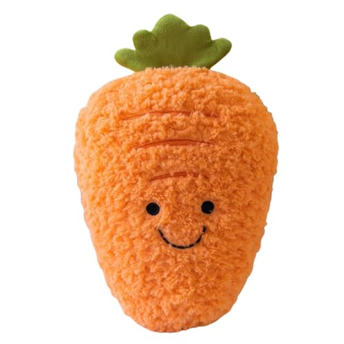 champracer Gefüllter Obst Plüsch Kissen Obst Plüschkissen Plüschtier Stofftier Obst Plüschtier Plüschkissen Spielzeug,Geschenke für Kinder Mädchen Jungen (25cm,Karotte) von champracer