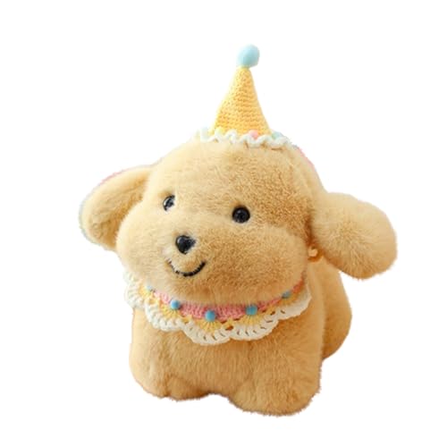 champracer Golden Retriever Kuscheltier,Baby Plüschtier Stofftier,Lebensecht Hunde Tier Plüsch Puppe Kawaii Ausgestopftes Plüschhund,Plüsch Spielzeug für Kinder Jungen Mädchen (20 cm,Puff) von champracer