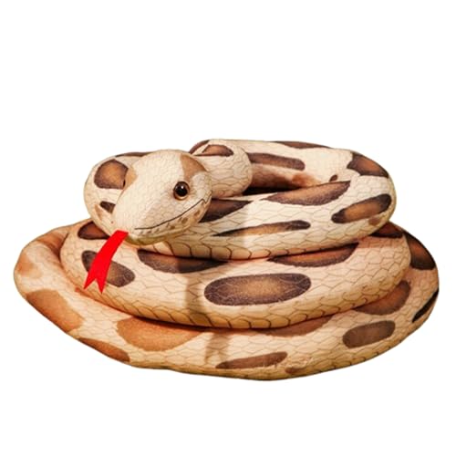 champracer Groß Schlange Kuscheltier, Realistische Plüschschlange Kobra Plüschtier, Weiches Kuscheliges Plüsch-Schlangenspielzeug, Geschenke für Geburtstag Party Prank Requisiten (100 cm,B) von champracer