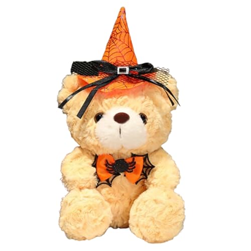 champracer Halloween Bär Teddybär,Teddybär mit Kürbis Plüschtier Süßes Stofftier Kuscheltiere zum Kuscheln,Halloween Deko,Plüschtier Kuscheltier Stofftier Geschenk Jungen und Mädchen (28cm,H) von champracer
