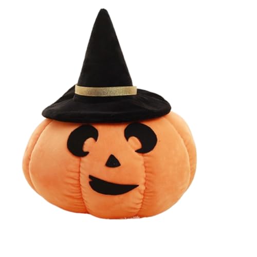 champracer Halloween Kürbis Plüsch Kissen Spielzeug, Flauschiges Kürbis-Kissen für Kinder, Plüsch Spielzeug, flauschig gefüllter Kürbis, für Halloween Dekoration Party Kinder Geschenk (45cm,A) von champracer
