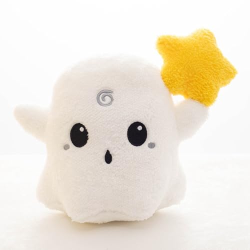 champracer Halloween Kuscheltier Gespenster Halloween Deko 20cm Geisterplüsch Geisterkissen HalloweenKinder Geschenk Deko (20cm,Weiß) von champracer