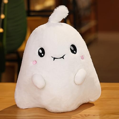 champracer Halloween Kuscheltier Plüsch Spielzeug Halloween Geister Plüschtier Geisterkissen Halloween Stofftiere süßes Plüschkissen Cartoon-Puppen-Raumdekoration (20cm,Weiß) von champracer