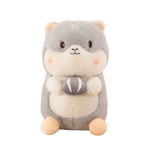 champracer Hamster Plüschtier,Meerschweinchen Plüschtier,Kuscheltiere Kissen Spielzeug Puppe,Kawaii Plüsch Anime Plushie Dekoration,Für Kinder Kinder Babyspielzeug (30cm,Grau) von champracer