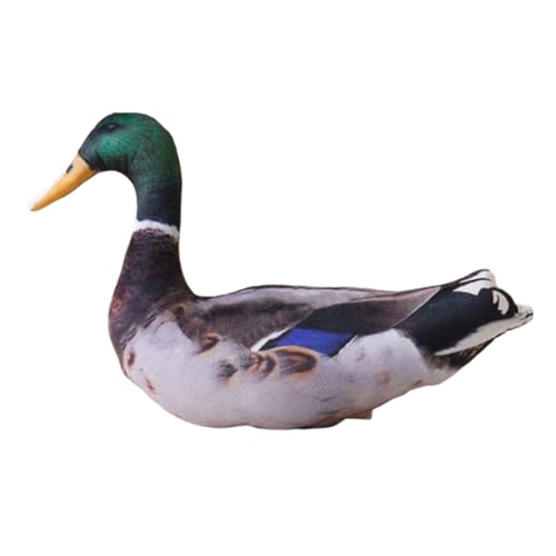 champracer Henne Plüschkissen Lebensechtes Huhn Stofftier Spielzeug Weiches Hühnerkissen,Plüschvogel Papagei Kinder's Weiches Kuscheliges Plüschtier,für Kinder Mädchen Jungen (Ente) von champracer