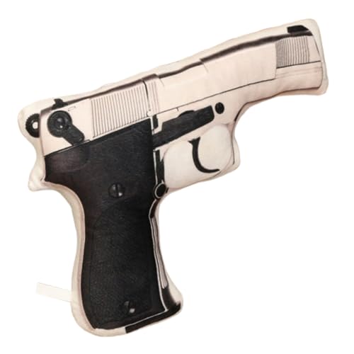 champracer Hug Soft Tactical Revolver Gun Kissen,3D realistische Plüschtierpistole,Dekokissen Weiches Cartoon-Plüsch-Schlafkissen für Kinder (Pistole) von champracer