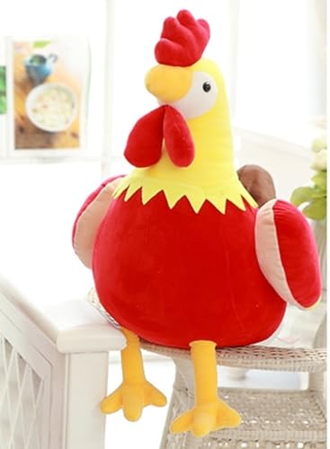 champracer Huhn Plüschtier Kuscheltier Hahn Gemütliches Schmusetier Flauschiger Stofftier zum Spielen Geschenk & Kuscheln Geschenk für Jungen Mädchen Kinder (70cm) von champracer