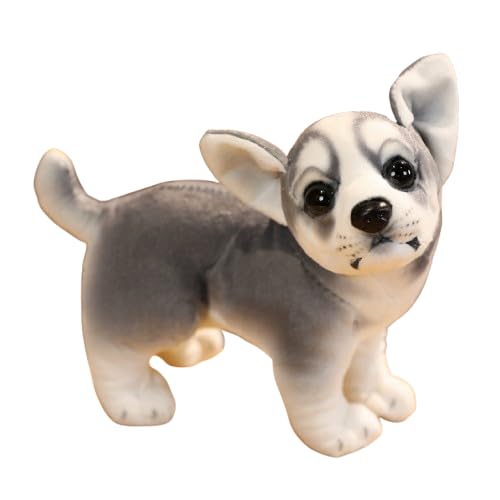 champracer Hund Plüschtier, Hund Kissen 3D Plüschtiere,Hund Chihuahua Plüschtier,Mops Kuscheltier,Realistische Hund Plüsch Spielzeug für Wilde Tiere,Hunde für Kinde Geschenk (18cm,Husky) von champracer