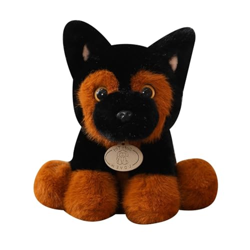 champracer Husky Plüschtier,Kuscheltier Hund Plüschtiere für Kinder,Weicher Kuscheliger Hund Stofftier Puppe,Hund Plüschtier Flauschige Weich Plüsch Spielzeug (22cm,Schwarzbraun) von champracer