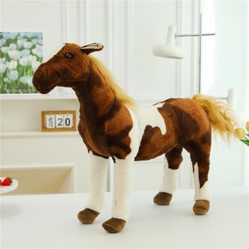 champracer Kawaii Pferd Kuscheltier, Pferd Stofftiere Plüsch Spielzeug Pony Plüschtier, Pferd Gefüllte Tierkissen Stofftierpuppe, Weiche Plüsch Pferd für Kinder Geschenk (30 cm,Typ B) von champracer