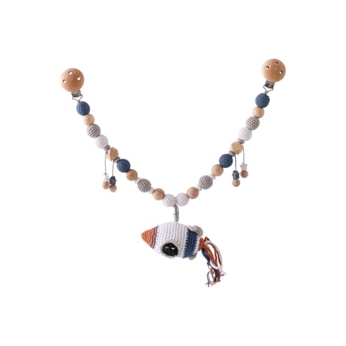 champracer Kinderwagen Spielzeug, Niedliche Tierform Kinderwagenspielzeug, Kinderwagen Zubehör, für Kinderbett, Autositz, Babyschale, Neugeborene Geschenk (Rakete) von champracer