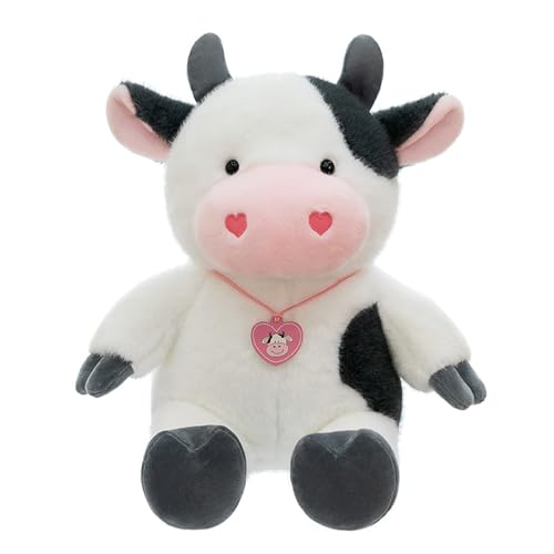 champracer Kuh Kuscheltier, 23CM Niedliches Plüschkuh Spielzeug,Kuh Plüschtier,Super Weich Plüsch Niedliche Puppe,Jungen Mädchen Geburtstag Weihnachten Valentinstag​ (23cm) von champracer