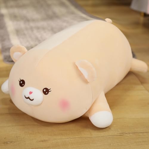 champracer Kuschel-Kissen, Plüschtier Husky süße Plüschkissen Husky Stofftier Hund Flauschiges Kuscheltierkissen Geschenk für Kinder Jungen Mädchen (60cm,Bär) von champracer
