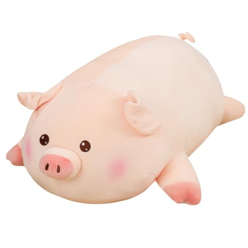 champracer Kuschel-Kissen, Plüschtier Husky süße Plüschkissen Husky Stofftier Hund Flauschiges Kuscheltierkissen Geschenk für Kinder Jungen Mädchen (60cm,Schwein) von champracer