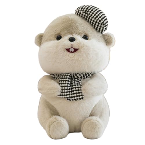 champracer Kuscheltier Biber 45cm liegend braun Nager Plüschbiber,Niedliches Stofftier Plüsch Puppe Superweich Plüschtier zum Kuscheln und Spielen,für Mädchen, Jungen, tolle Geschenkide (A) von champracer