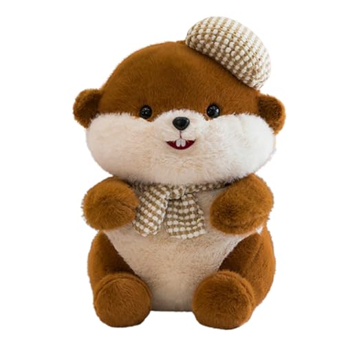 champracer Kuscheltier Biber 45cm liegend braun Nager Plüschbiber,Niedliches Stofftier Plüsch Puppe Superweich Plüschtier zum Kuscheln und Spielen,für Mädchen, Jungen, tolle Geschenkide (D) von champracer