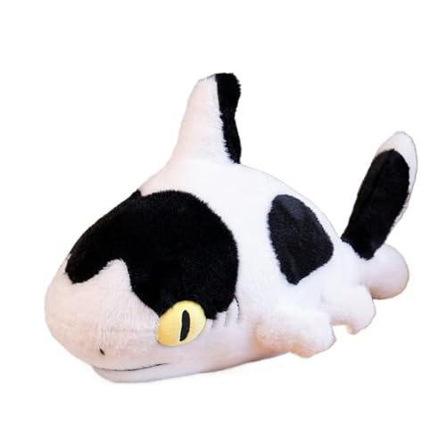 champracer Kuscheltier Hai Plüschtier Niedliche Weißer Hai Kuschelkissen zum Kuscheln Weiches Hai Plüschtier Kawaii Kuscheltier für kuschelecke Kinderzimmer Schlafzimmer Deko (70cm) von champracer