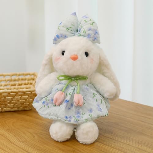champracer Kuscheltier Hase Plüschhase im Rock Flauschiges Stofftier zum Kuscheln und Spielen Hase Stofftier Geschenke für Kinder (55cm,Blau) von champracer