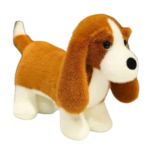 champracer Kuscheltier Henry Dackel,35cm Dackel Plüsch Langes Kissen Braun Hund Körper Kissen Tier Puppe,Hund Plüschtier Plüsch Spielzeug weich&waschbar Geschenk für Kinder Baby Mädchen Junge (Braun) von champracer