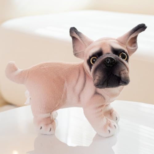 champracer Kuscheltier Hund 20cm Hund Plüschtier Bulldogge Husky Plüsch-Hund Simulation Tier Puppe Plüsch Geschenke für Kinder Jungen Mädchen (stehend,Stierkampf) von champracer