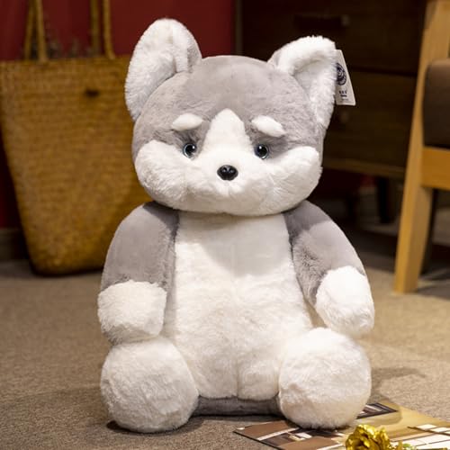 champracer Kuscheltier Hund Husky Hund plüschtier, Shiba Inu Plüschtier Shiba Inu Hund Plüsch Kissen Flauschiger Stofftier zum Spielen & Kuscheln Geburtstagsgeschenk für Kinder (Huskys,52cm) von champracer