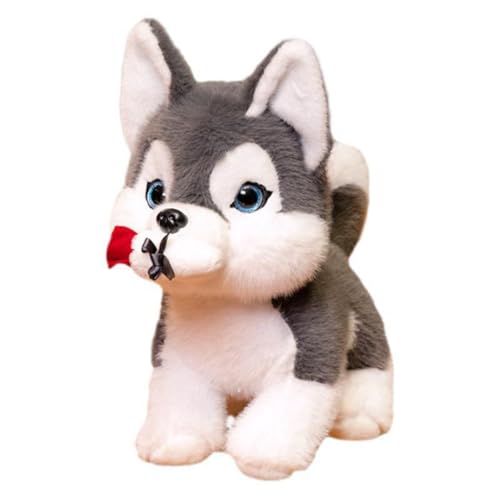 champracer Kuscheltier Hund Husky Hund plüschtier Kawaii Hund Kuscheltier Stofftiere Flauschiger Stofftier zum Spielen & Kuscheln Geschenk für Freunde und Kinder (40cm) von champracer
