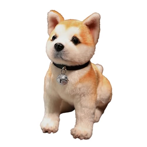champracer Kuscheltier Hund Simuliertes Tier Hund Plüschtier Akita-Hund Plüschtier Kawaii Plüsch Akita-Hund Kuscheltier Geschenke für Jungen Mädchen (klein,Sitzende Position-B) von champracer