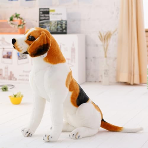 champracer Kuscheltier Hund Simuliertes Tier Hund Plüschtier Plüschtier Hund Plüsch Hund Stofftier Hund Hund Lebensecht Geschenk für Kinder Mädchen Jungen (90cm,Sitzen) von champracer