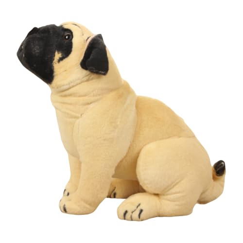champracer Kuscheltier Hund Sitzender Mops Plüschhund Süßes Mops Plüschtier Weiches Knuddeliges Stofftier zum Spielen & Kuscheln Geburtstagsgeschenk für Kinder (20 * 30m) von champracer