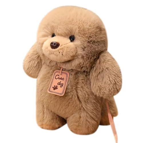 champracer Kuscheltier Hund Stofftier Hund Plüsch Hund Kissen Puppy Plüschtiere zum Kuscheln & Spielen Geschenke für Jungen Mädchen (35cm,Braun) von champracer