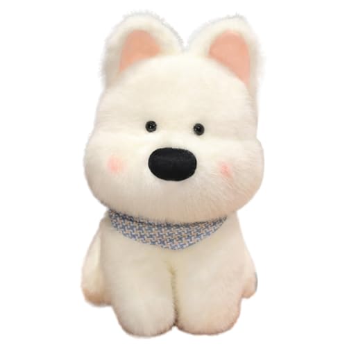 champracer Kuscheltier Hund West Highland PlüSch Hund Simulation Tier Puppe Plüsch Flauschiger Stofftier zum Spielen & Kuscheln Geburtstagsgeschenk für Kinder (35cm,B) von champracer