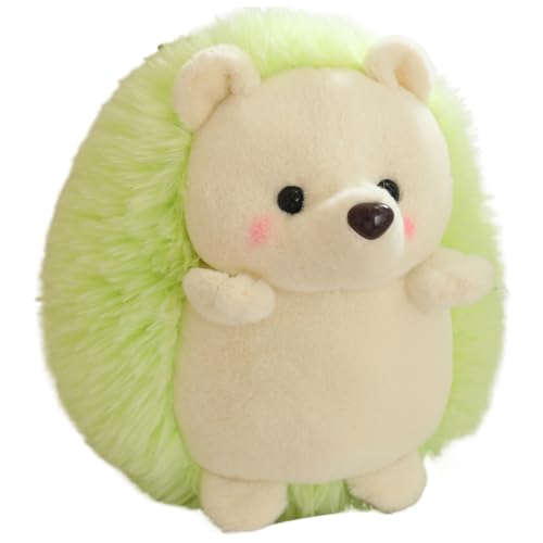 champracer Kuscheltier Igel Plüschigel Kuschel Igel Plüschtier Flauschiger Stofftier zum Spielen & Kuscheln Geburtstagsgeschenk für Kinder (25cm,Grün) von champracer